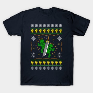 Fantasy Cactuar Ugly Christmas Sweater T-Shirt